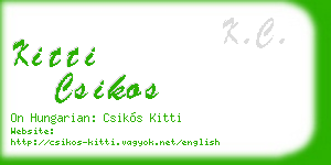 kitti csikos business card
